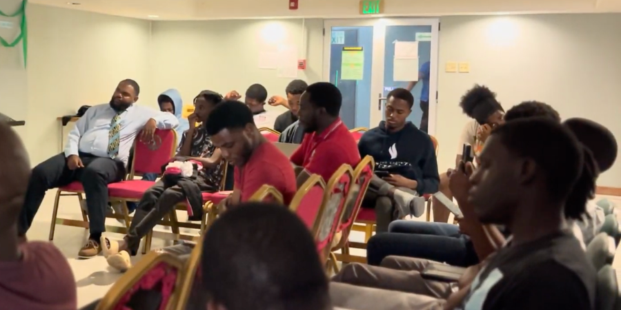 Image of Noble Spartans, residents of the Timothy Greaves Residence Hall during Dean's Night
