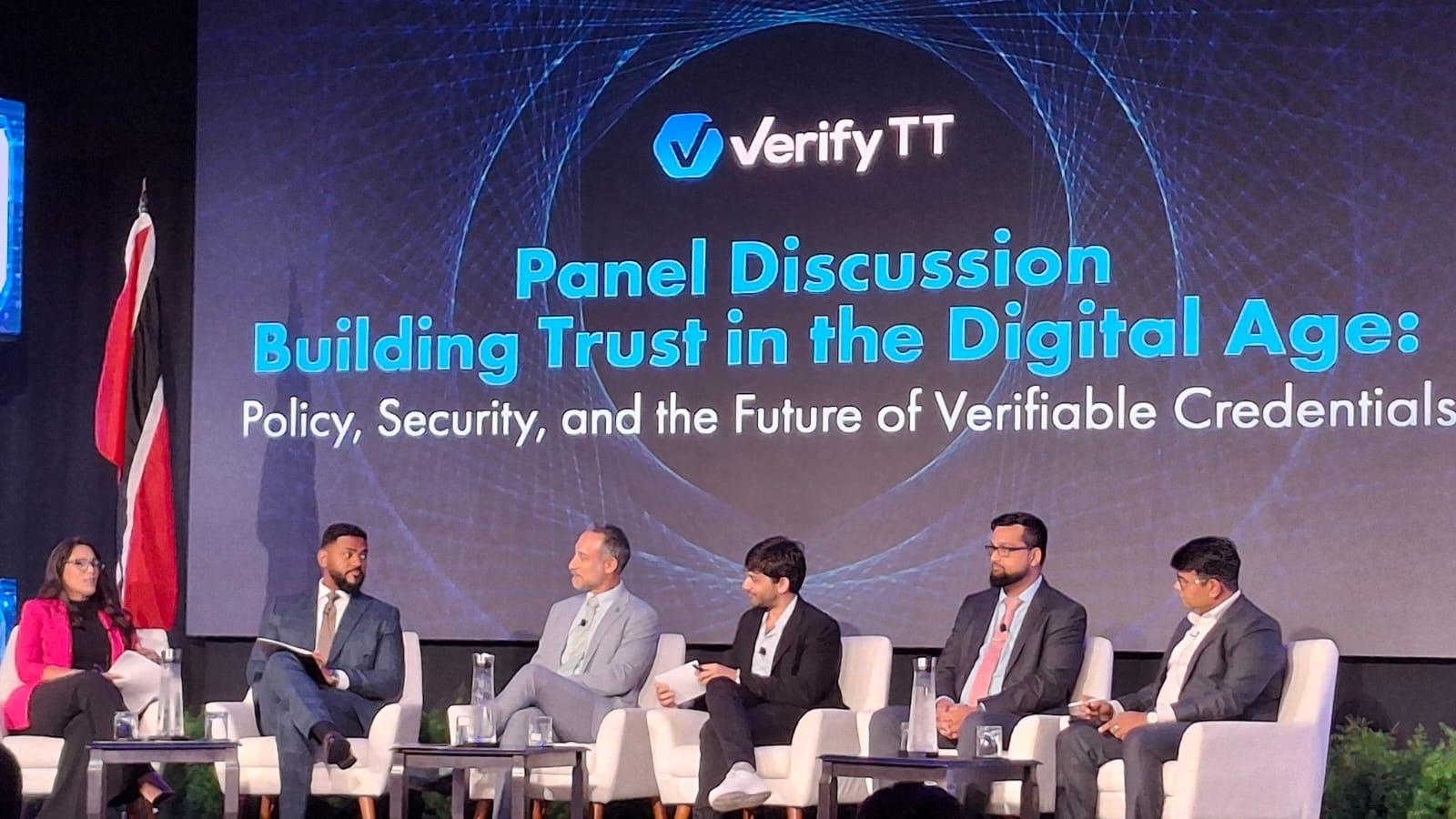 A panel discussion at the VerifyTT launch explored the platform’s implications for public services, education, andnational development.