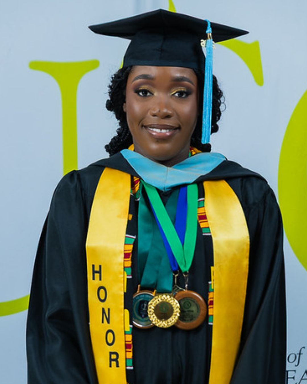 Elsa Elvin of Antigua and Barbuda graduated cum laude with a Bachelor of Science in Psychology.
